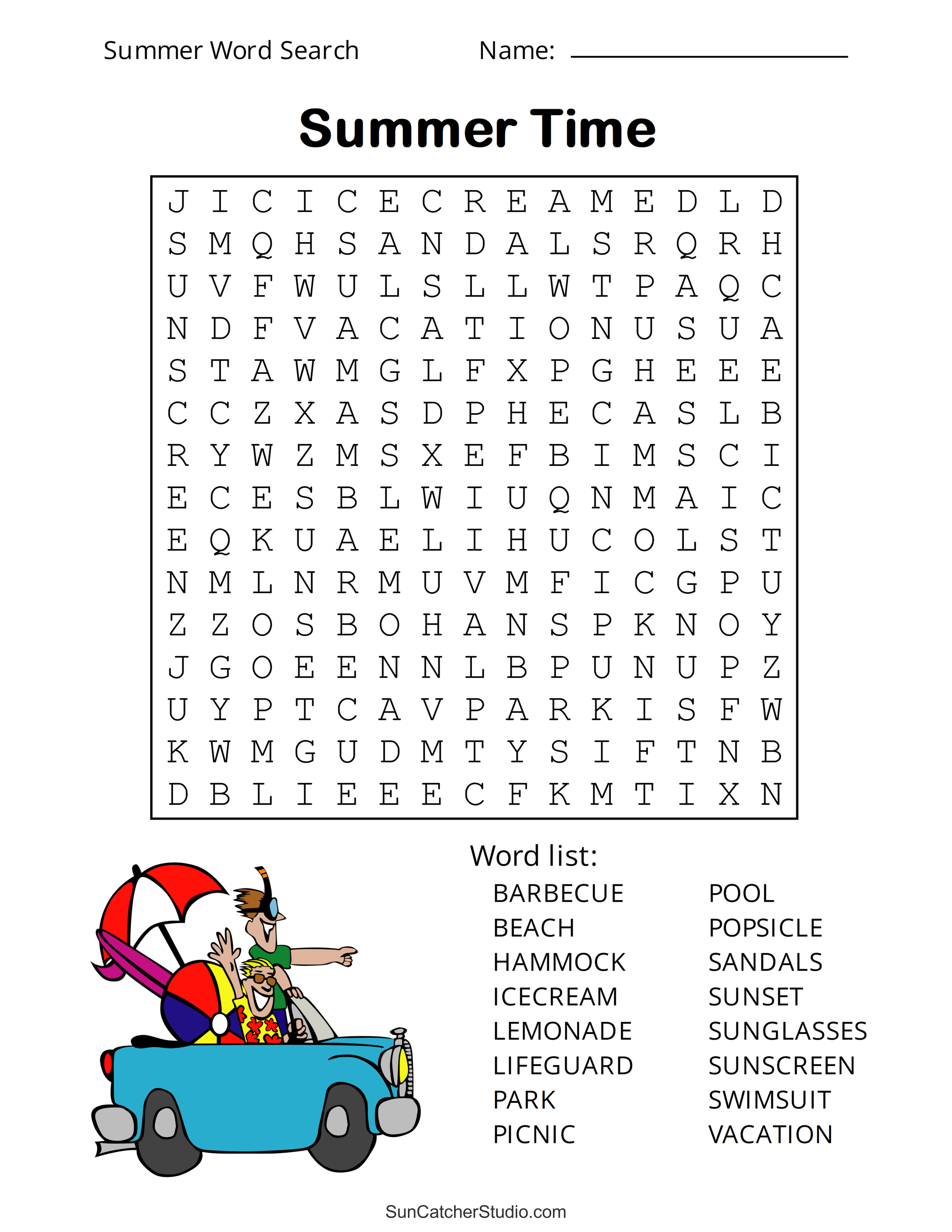 summer word search (free printable puzzles) – free printables